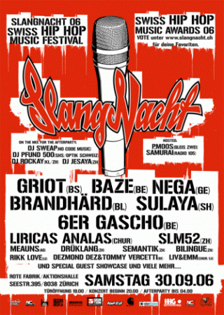 SlangNacht 06 – Swiss HipHop Music Festival