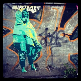 #streetart #wheatpaste #robithedog