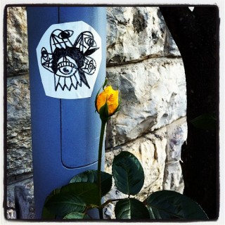 a #rose for #streetart #sticker #slaps
