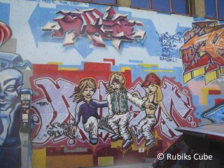 Rubiks Cube war spazieren