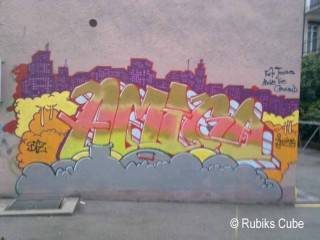 Rubiks Cube war spazieren