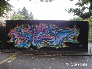 Rubiks Cube war spazieren