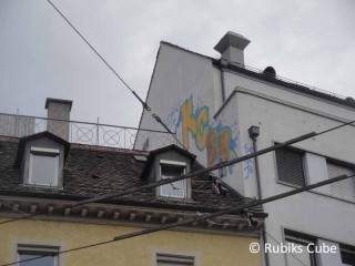 Rubiks Cube war spazieren