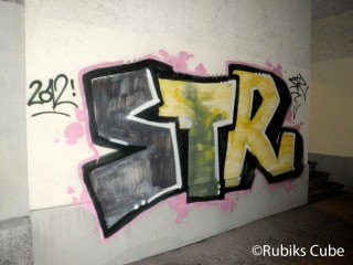 Rubiks Cube war spazieren