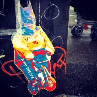 #streetart #wheatpaste #robithedog