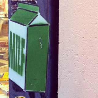 #streetart #stencil on #wheatpaste #cartonofmilf