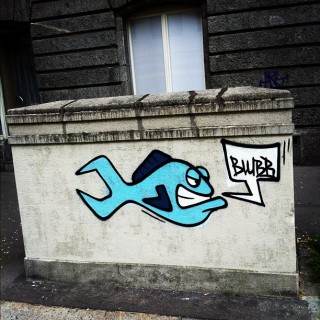 #streetart #spraypaint #graffiti #fish #blubb