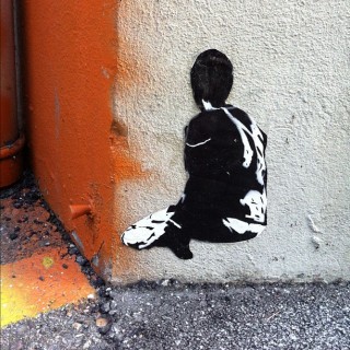 #stencil on #wheatpaste