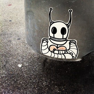 #sticker #slaps of a #robot with #heart