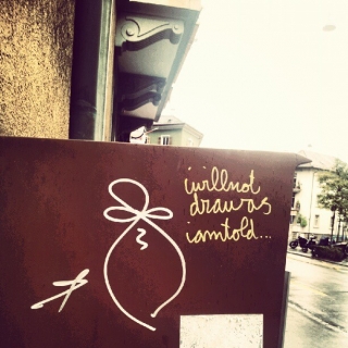 #sak #tagging #graffiti #message “i will not draw as i am told”