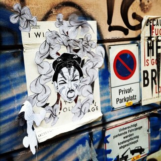 #wheatpaste with #handcut #decoration