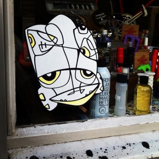 #streetart #wheatpaste on a #window by #c_line in #zurich