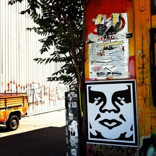 #streetart #wheatpaste of #andrethegiant by #obey in #zurich