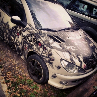 #onetruth #graffiti on #car