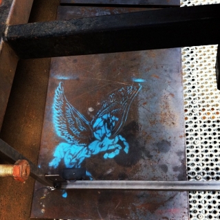 #streetart #stencil of #pegasos in #zurich #switzerland