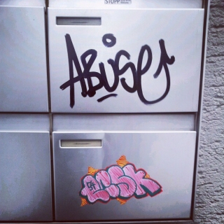 #abuse #tagging #graffiti #ecsk #stickers #streetart