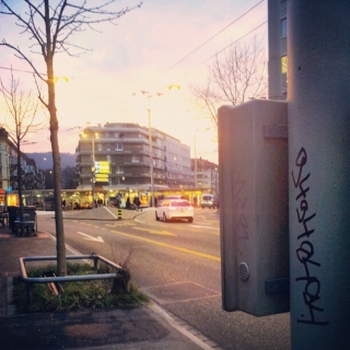 #mcr #94 #tagging #graffiti and in the background #sunset #sun #skyporn #sky